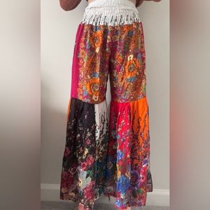 Hippy patchwork flowy pants. Cute little different colors, easy to style.